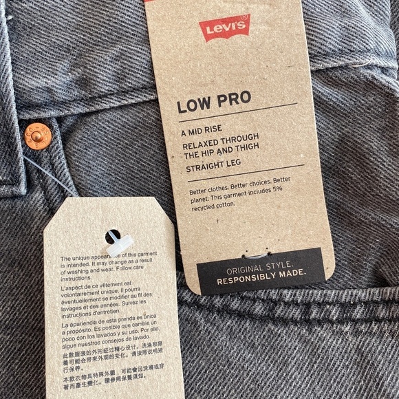 Levi's® Low Pro Jeans Grey w white spatter NWT - Picture 6 of 12